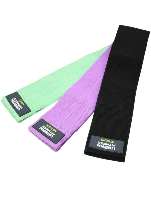 Urban Fitness Fabric Resistance Band Loop Set 3pk